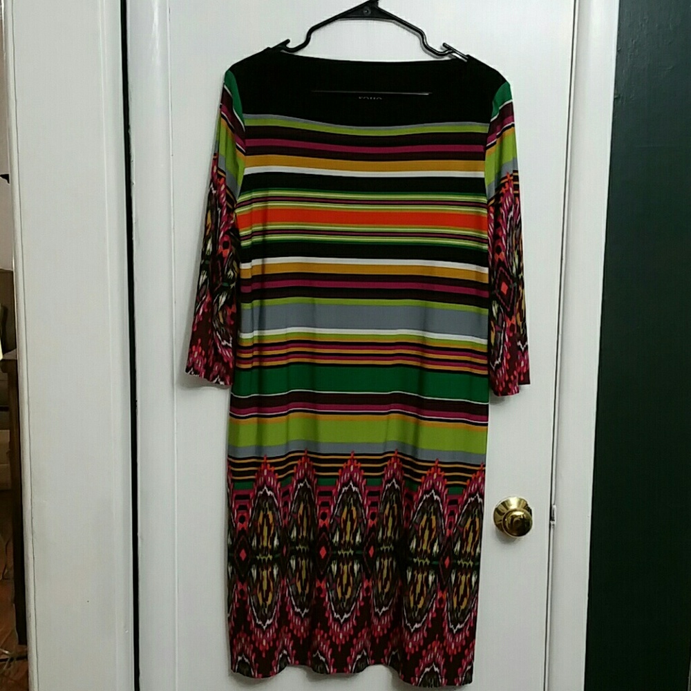 Multi-colored Striped Dress